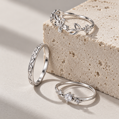 Random Silver Rings Mystery Boho Minimalist Jewelry • 3, 5, or 10 set