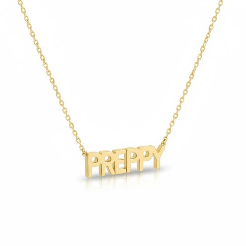 Gold PREPPY Minimalist Necklace - Adjustable Dainty Layering Jewelry for Women