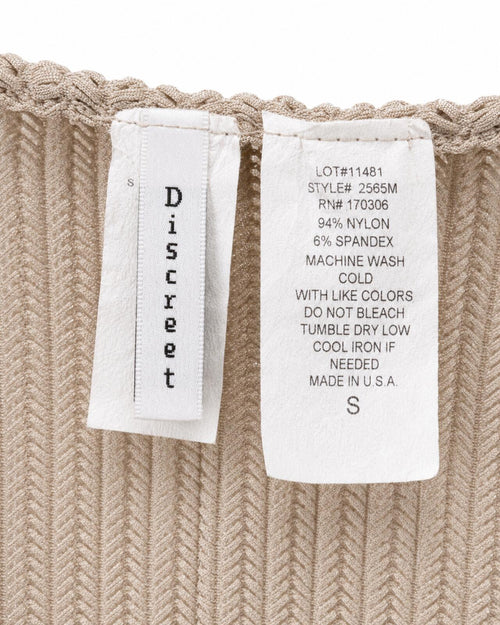 Discreet Beige Open-Knit Draped Tunic Top Small • Versatile