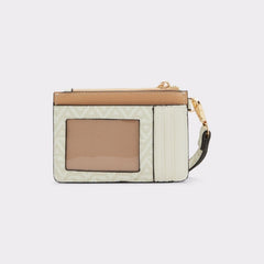 ALDO Ranaleraenx Bone White Cream Wallet Wristlet Card Holder - Sable & Red