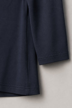 Ann Taylor Navy Gathered Neck 3/4 Sleeve Stretch Top - Sable & Red