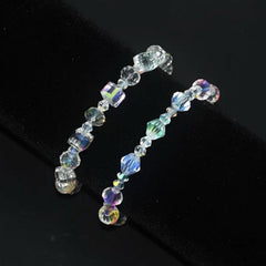 Austrian Crystal Sparkling White Gold Finish Bracelet - Sable & Red