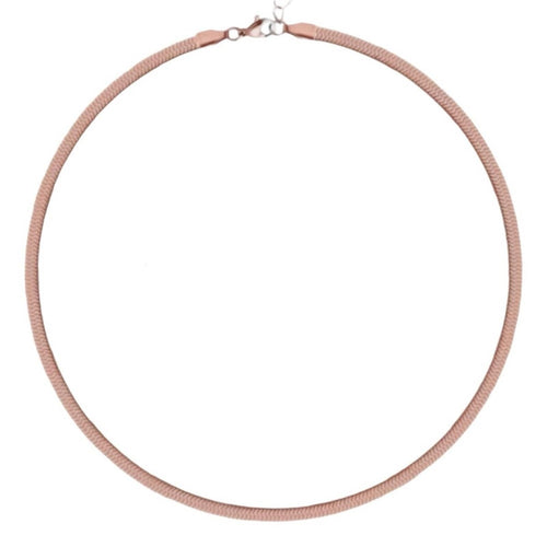 18k Rose Gold Herringbone Chain Necklace | Sleek Flat Snake Chain | Stackable