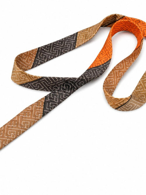 Luxury Geometric Skinny Silk Scarf Hair Neck Bag Accessory