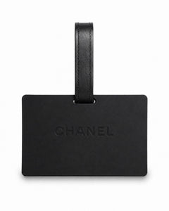 Black Chanel Luggage Tag with Identification Card - Sable & Red
