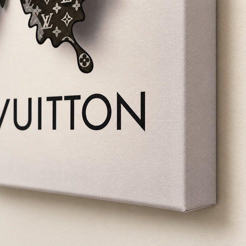 LV Monogram Butterfly Canvas Wall Art 18x18 Luxury Decor