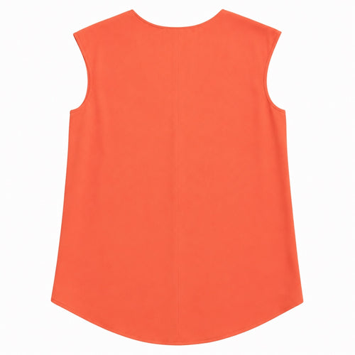 J.Crew Sleeveless V-Neck High Low Blouse Coral Size 0