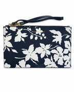 Michael Kors Jet Set Travel Navy White Floral Wristlet