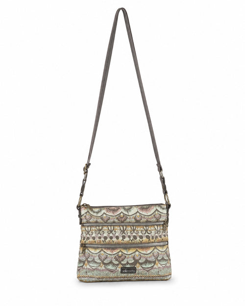 Sakroots Artist Circle Basic Crossbody Bag One World Elephant Print Coated