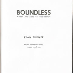 Boundless Cookbook by Ryan Turner Signed Autographed! Sola Sweetener Founder - Sable & Red