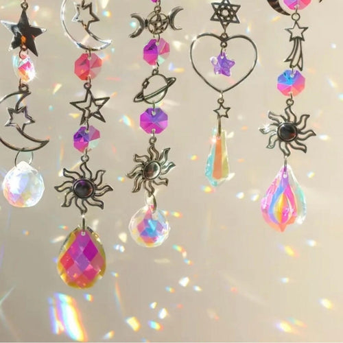 ✨BUY NOW Crystal Sun Catchers Wind Chimes✨ PICK ONE✨ - Sable & Red
