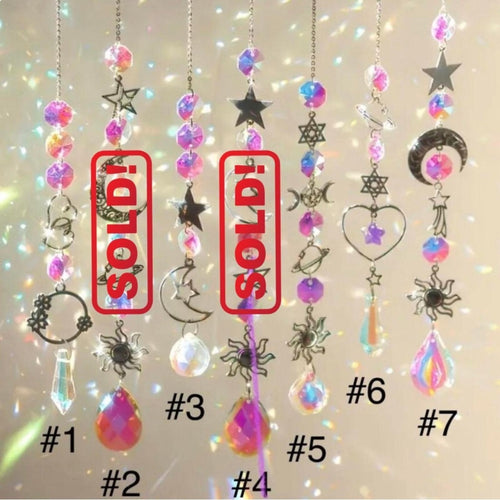 ✨BUY NOW Crystal Sun Catchers Wind Chimes✨ PICK ONE✨ - Sable & Red