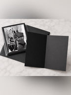 Cartier Graphic Print Black Greeting Card Set w/ Envelope | Blank Inside - Sable & Red