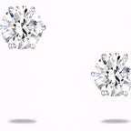 Moissanite Stud Earrings 18k White Gold Brilliant Round Cut Gift Set Bundle 2ct