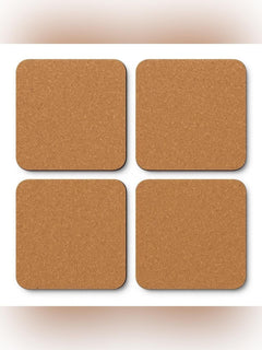 Chanel Logo Novelty Fashion Coaster Set - Set of 4 Glossy Coasters - Sable & Red