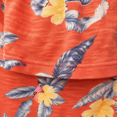 Coral Floral Off Shoulder Ruffle Top – The Marisol - Sable & Red