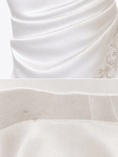 David’s Bridal Satin Organza A-Line Chapel Train Gown Size 12 V8820 - Sable & Red