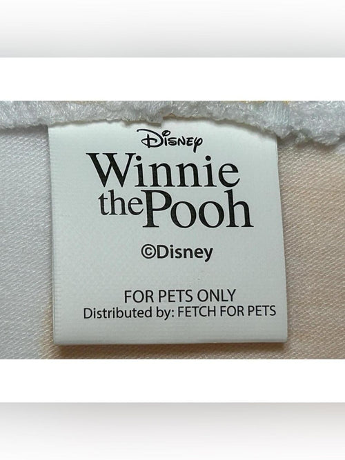 Disney Winnie the Pooh Pet Dog Bandana Yellow White Reversible Tie-On Scarf - Sable & Red