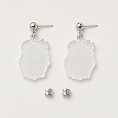 Dolly Parton Cowgirl Horse and Flowers Floral Resin Glitter Drop Earrings - Sable & Red