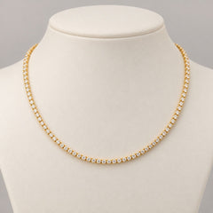 Ellie Vail Camden CZ Tennis Choker Necklace Gold Tone 16–20” - Sable & Red