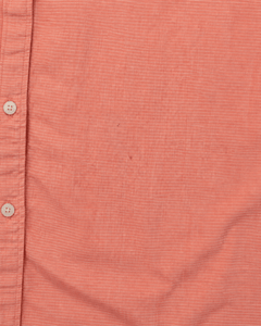 Express Women’s Coral Roll-Tab Button Down Shirt - Sable & Red