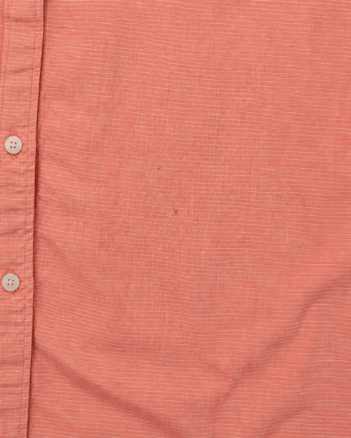 Express Women’s Coral Roll-Tab Button Down Shirt - Sable & Red
