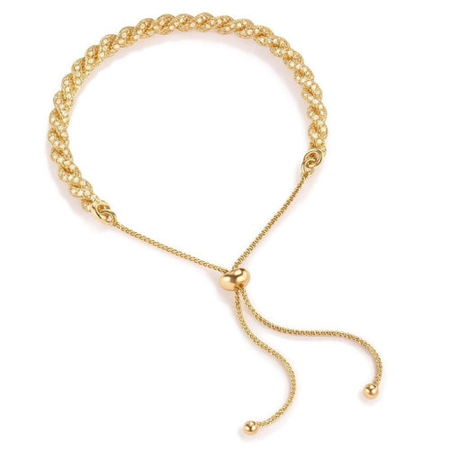 18k Gold Bangle Tassel Bracelet