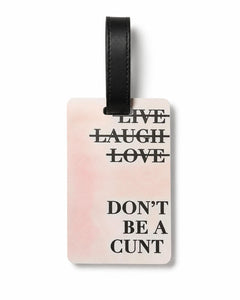 Funny Adult Humor Luggage Tag – “Live Laugh Love” Travel Bag Tag - Sable & Red