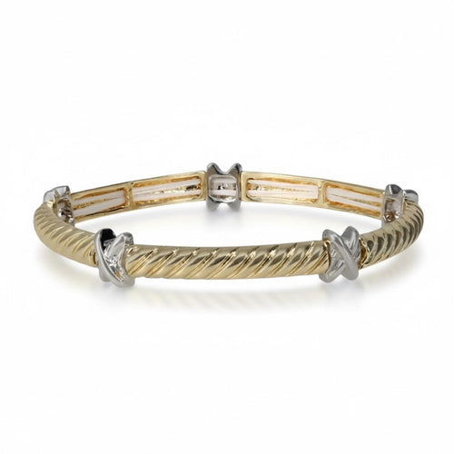 Gold and Silver Bracelet - Sable & Red