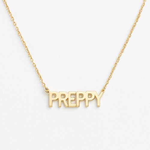 Gold PREPPY Minimalist Necklace - Adjustable Dainty Layering Jewelry for Women - Sable & Red