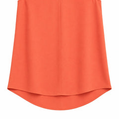 J.Crew Sleeveless V-Neck High Low Blouse Coral Size 0 - Sable & Red