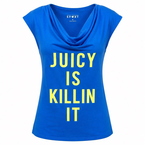 Juicy Couture Sport Juicy Is Killin’ It Blue Top Size M - Sable & Red