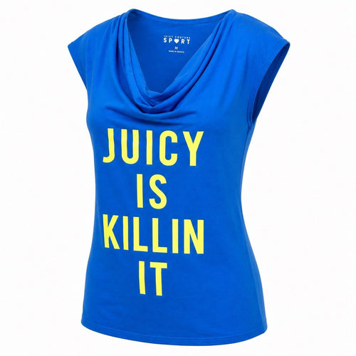 Juicy Couture Sport Juicy Is Killin’ It Blue Top Size M - Sable & Red