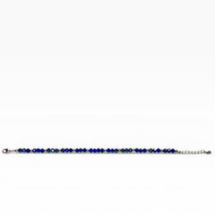 Lapis Lazuli Anklet with Gold Accents - Sable & Red