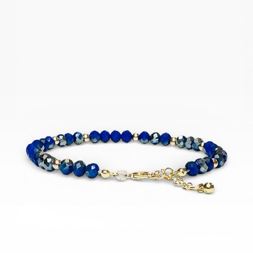 Lapis Lazuli Anklet with Gold Accents - Sable & Red