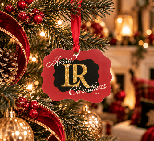 Lenoir-Rhyne Christmas Ornament | LR Bears Alumni Gift – Pre-Order - Sable & Red