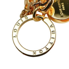 LOUIS VUITTON Heart Bag Charm Keyring Gold Light Pink - Sable & Red