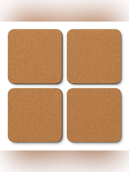 Louis Vuitton LV Logo Brown Gold Fashion Coaster Set - Set of 4 Glossy Coasters - Sable & Red