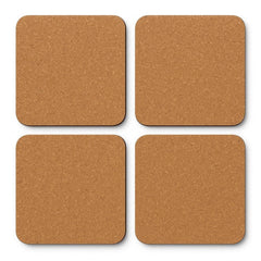 Louis Vuitton LV Logo Colorful Fashion Coasters Set - Set of 4 Glossy Coasters - Sable & Red