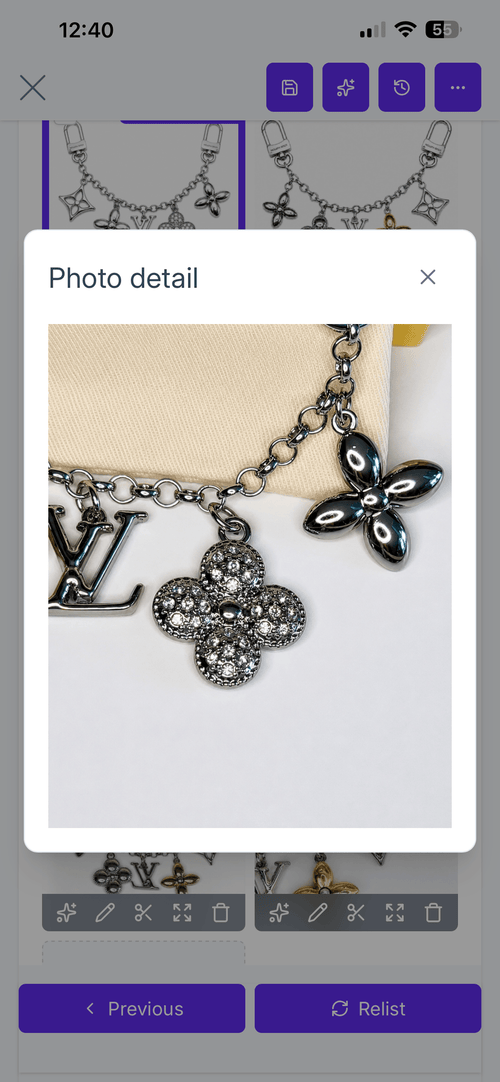Louis Vuitton Spring Street Chain Bag Charm in Silver with Gold Accent - Sable & Red