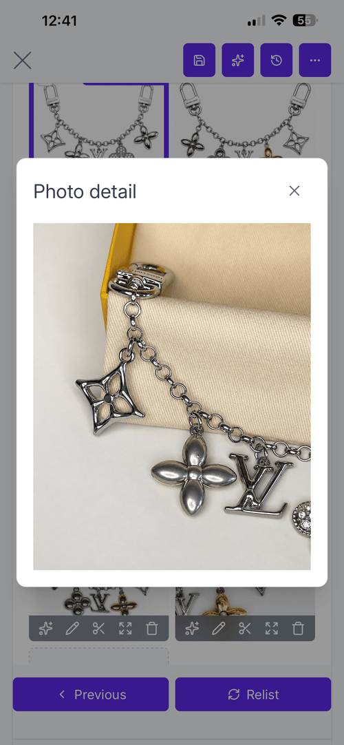 Louis Vuitton Spring Street Chain Bag Charm in Silver with Gold Accent - Sable & Red