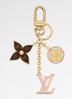 Louis Vuitton Spring Street Pink Enamel & Gold Bag Charm & Key Holder M01187 - Sable & Red