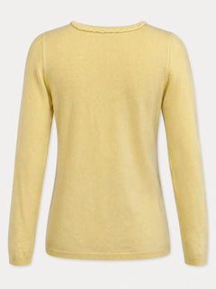 New York & Company Yellow V-Neck Sweater Acrylic Knit Top - Sable & Red