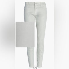 NORDSTROM AG Farrah Skinny Ankle Jeans Luminous Fade to Grey SZ 24 High-Rise NWT - Sable & Red