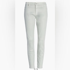NORDSTROM AG Farrah Skinny Ankle Jeans Luminous Fade to Grey SZ 24 High-Rise NWT - Sable & Red