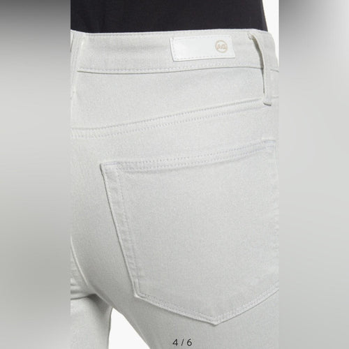 NORDSTROM AG Farrah Skinny Ankle Jeans Luminous Fade to Grey SZ 24 High-Rise NWT - Sable & Red