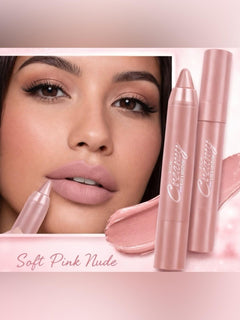 Nude Velvet Matte Lipstick Pencil Waterproof Long Lasting - Sable & Red