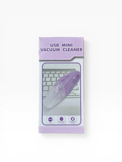 Portable USB Handheld Mini Vacuum Cleaner in Light Purple • Great for Desktop! - Sable & Red