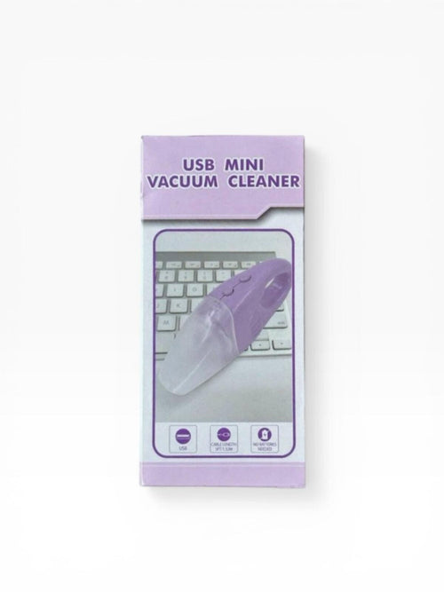 Portable USB Handheld Mini Vacuum Cleaner in Light Purple • Great for Desktop! - Sable & Red