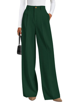 PRETTYGARDEN Women's Tailored Wide Leg Work Dress Pants - Sable & Red
